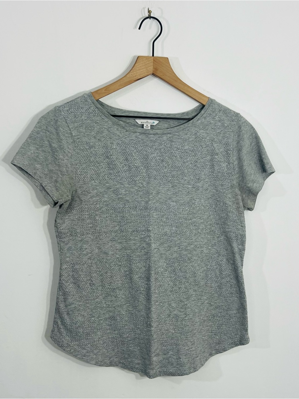 L.L. Bean Signature Light Weight Pullover Gray Short Sleeve Casual Summer Top